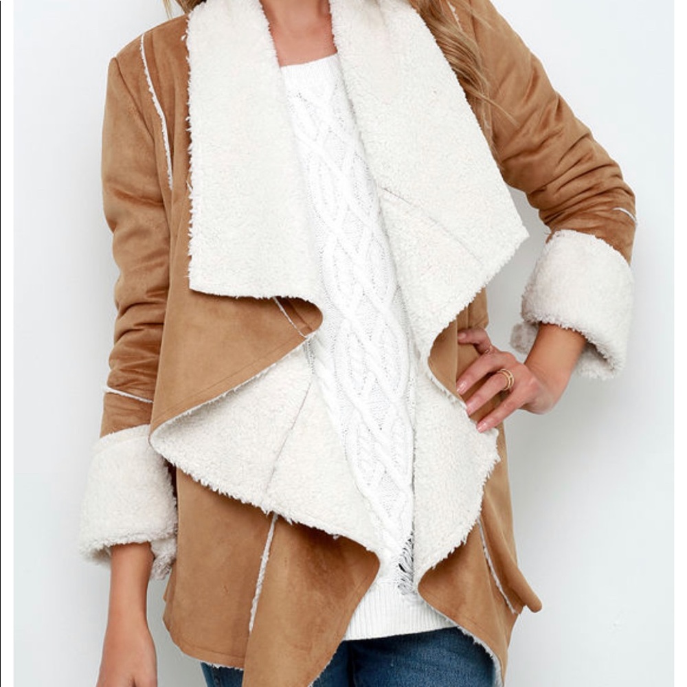 Sherpa suede fall jacket